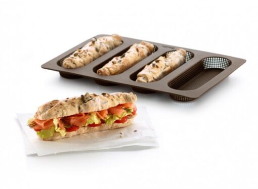 Stampo per quattro mini baguette Lekué - immagine 3