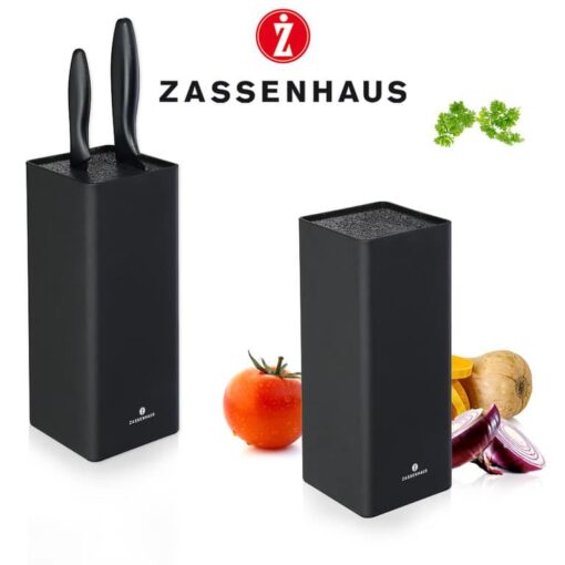Ceppo per coltelli quadrato Nero Zassenhaus - immagine 3