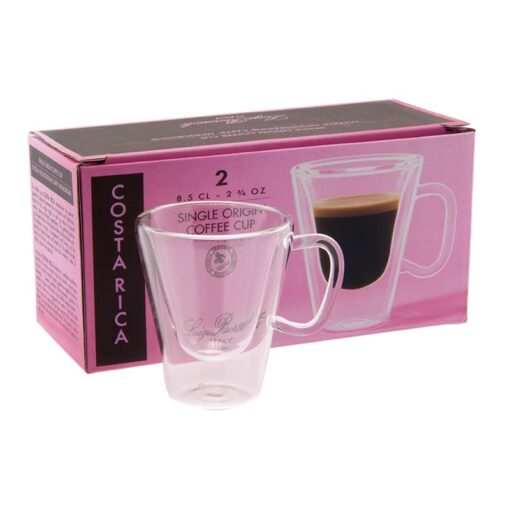 Tazzina caffè vetro termica 2 pz. Bormioli Costa Rica