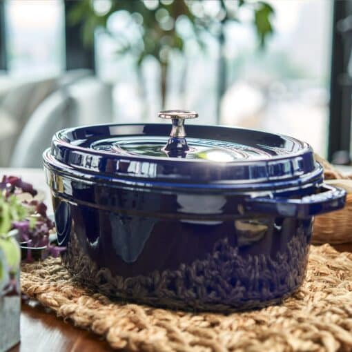 Casseruola Ovale in Ghisa 31 cm Blu Staub - Image 3