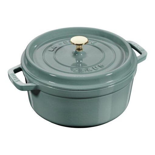 Casseruola Rotonda in Ghisa 24 cm Verde Eucalipto Staub