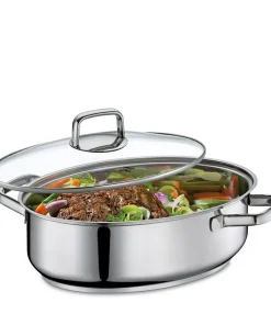 Casseruola ovale acciaio inox Pisa Kuchenprofi